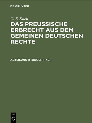 cover image of (Bogen 1–49.)